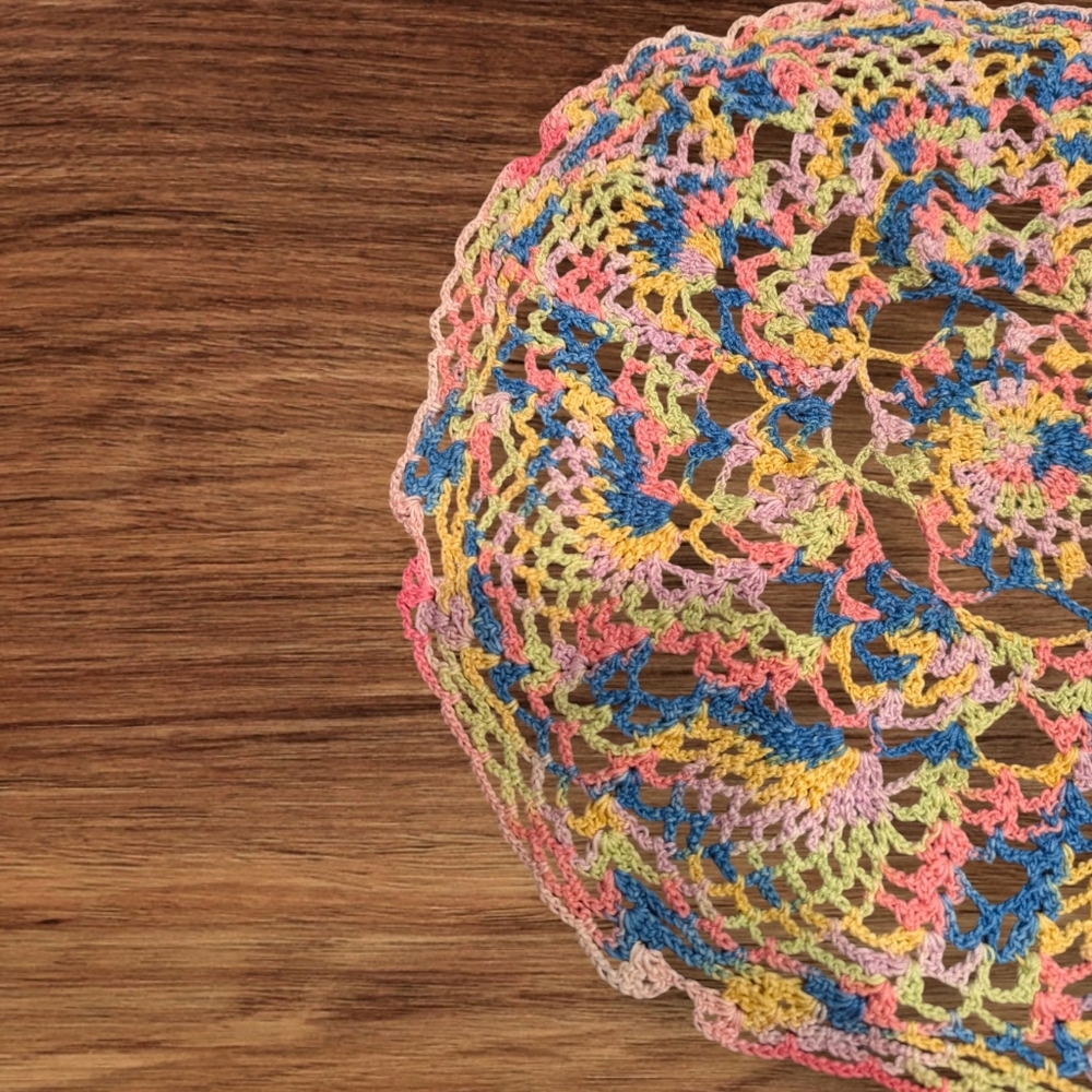Multicolor Crochet Doily - Picture 2 of 4